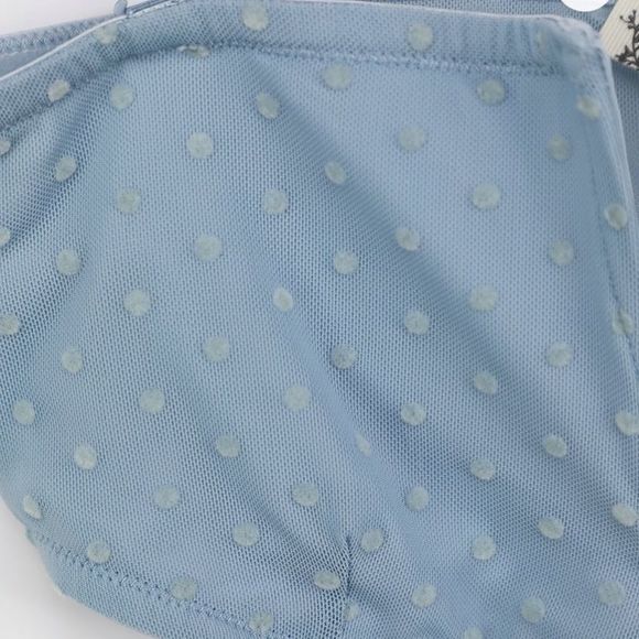 Free People Sierra Mesh Swiss Dot Bandeau Blue Color NWT Size Small - Picture 5 of 7